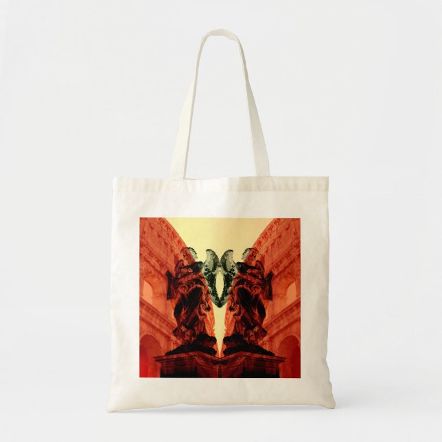 Tote Bag Cool collage moderne de Rome historique en rouge (Devant)