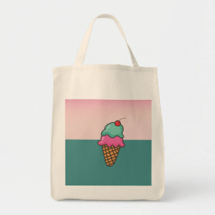 Tote Bag Cool Colorful Ice Cream Cones -Personalized