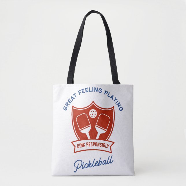 Tote Bag Cool de Pickleball design à porter (Devant)