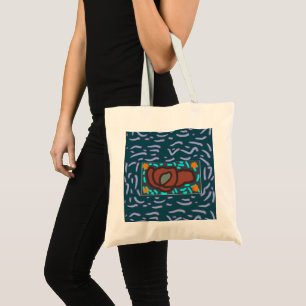 Tote Bag cool marron foncé gris gris foncé