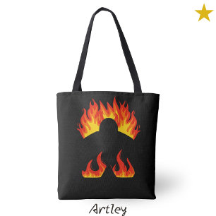 Tote Bag Cool Meeple en Feu Jeux de Société