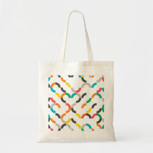 Tote Bag Cool, modern, colorful, trendy circular geometric