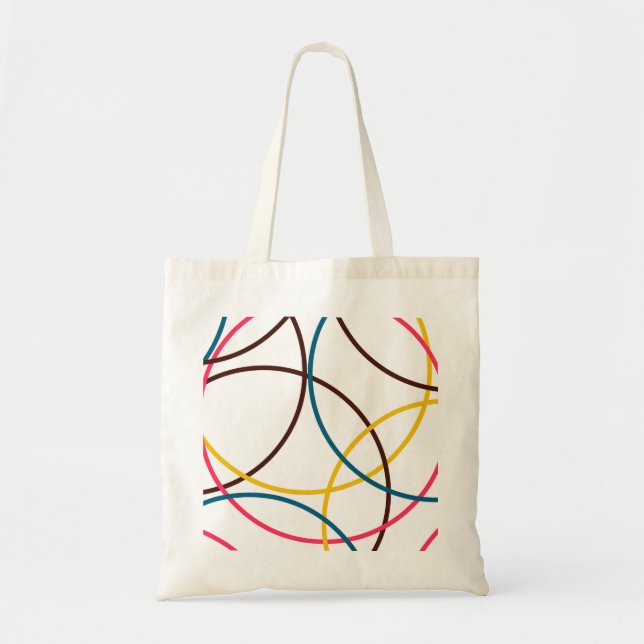 Tote Bag Cool moderne, coloré, simple, cercles urbains à la (Devant)