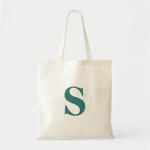 Tote Bag Cool moderne élégant Turquoise Monogramme Lettre i