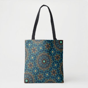 Tote Bag Cool moderne Turquoise Dot Art Motif