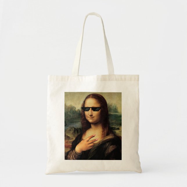 Tote Bag Cool Monalisa Selfie (Devant)
