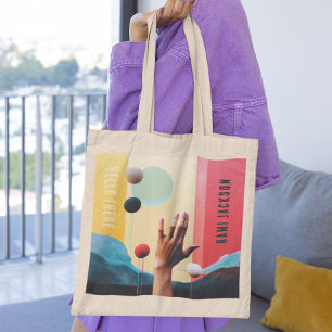 Tote Bag Cool unique tendance Nom Abstrait coloré