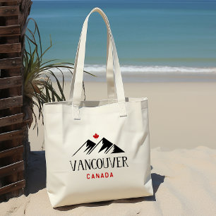 Tote Bag Cool Vancouver Canada Mountains Maple Leaf