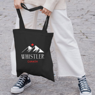 Tote Bag Cool Whistler Canada Mountains Maple Leaf Dark