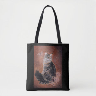 Tote Bag Coon cat du Maine par Renee Lavoie
