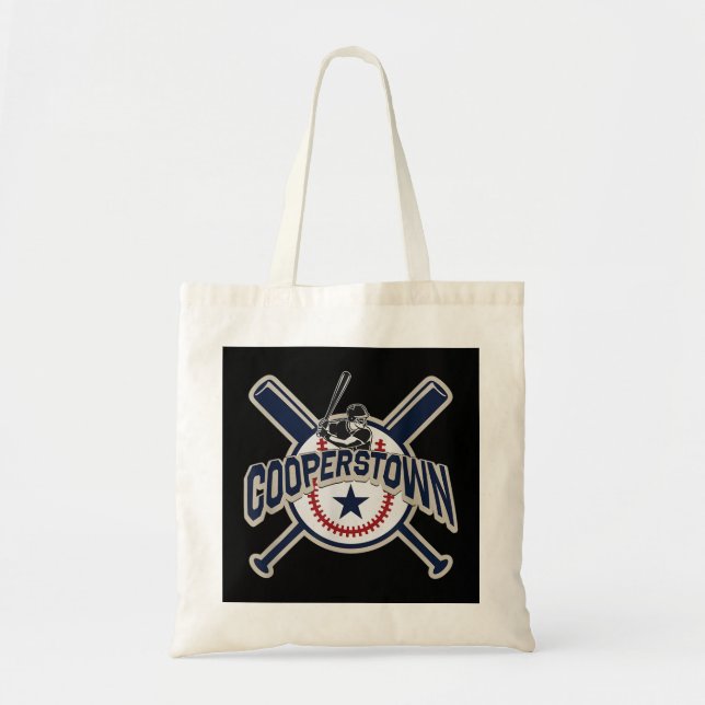 Tote Bag Cooperstown New York Baseball Jeu Famille Vacances (Devant)