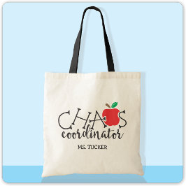 Tote Bag Coordinateur du Chaos Apple Cute Enseignant