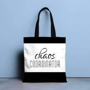 Tote Bag Coordinateur du Chaos Texte typographique