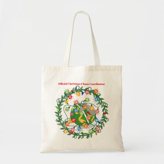 Tote Bag Coordinateur officiel du Chaos de Noël (Devant)