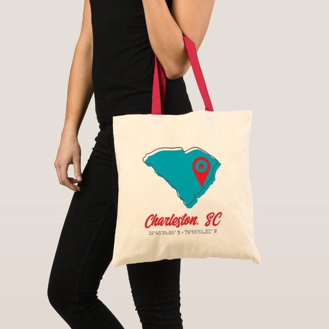 Tote Bag Coordonnées du marqueur Carolina Carolina Carolina (Devant (produit))