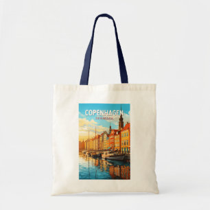 Tote Bag Copenhague Danemark Travel Art Vintage