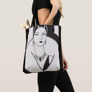 Tote Bag copie 1928 de femme d'art déco