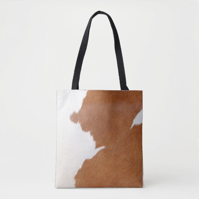 Tote Bag Copie Brown et blanche de vache (Devant)