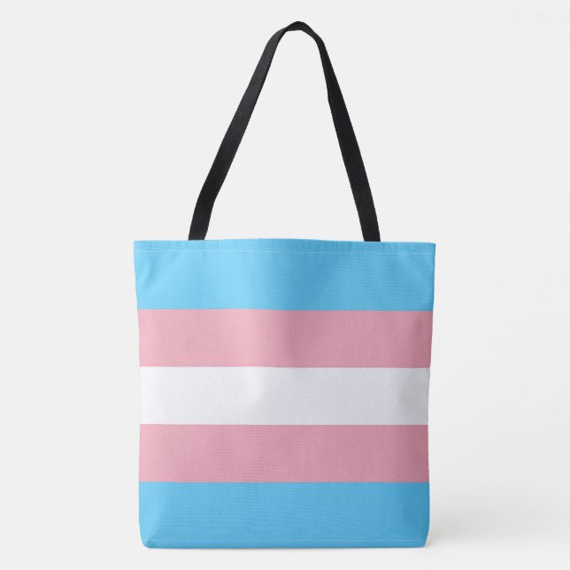 Tote Bag Copie du drapeau LGBT de fierté de transsexuel (Devant)