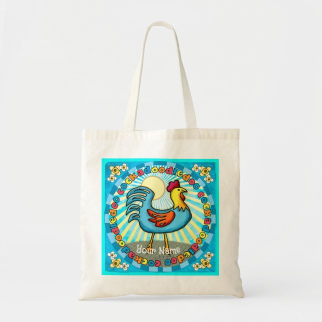 Tote Bag coq de basse-cour (Devant)
