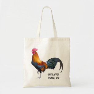 Tote Bag Coq multicolore au charme rustique élégant