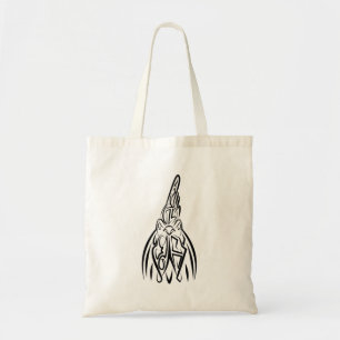 Tote Bag Coq tribal noir et blanc