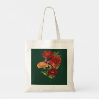 Tote Bag Coquelicots et papillons 