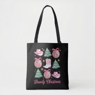 Tote Bag Coquette de Noël occidentale Bottes féminines Chap