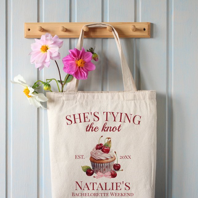 Tote Bag Coquette Esthétique Pink Bow Cerise Gâteau Fancy G (Créateur téléchargé)