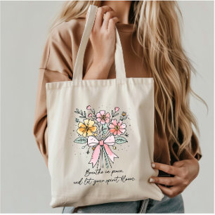 Tote Bag Coquette Floral Retro avec devis