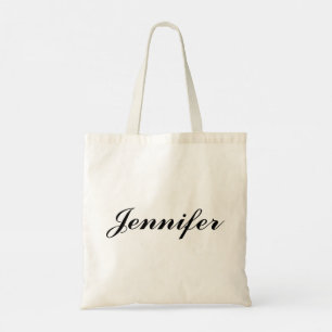 Tote Bag Coquette Moderne Personnaliser Nom Demoiselle d'H