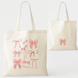Tote Bag Coquette rose Bow tendance Feminine Girly esthétiq