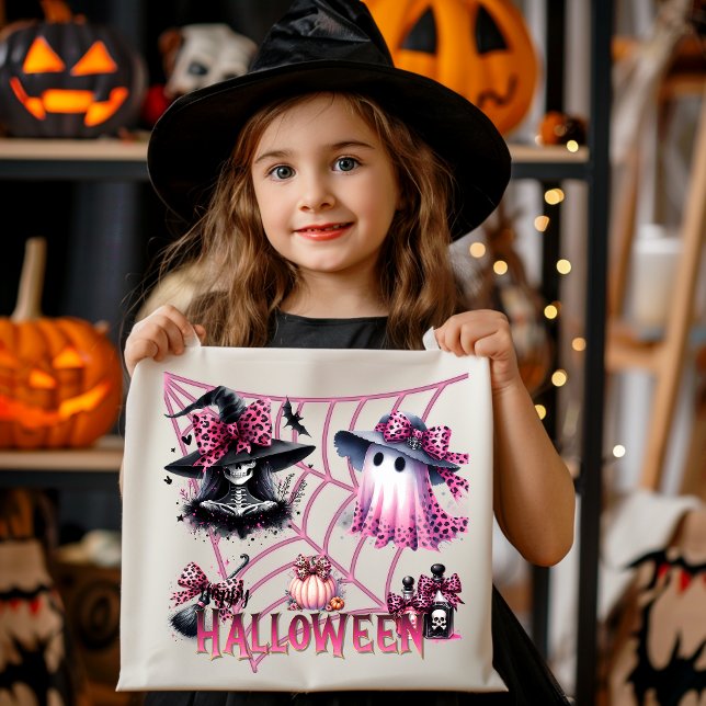 Tote Bag Coquette rose et noire Halloween (Créateur téléchargé)
