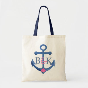 Tote Bag Coquillage bleu et rose