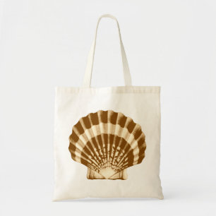 Tote Bag Coquillage - marron et beige