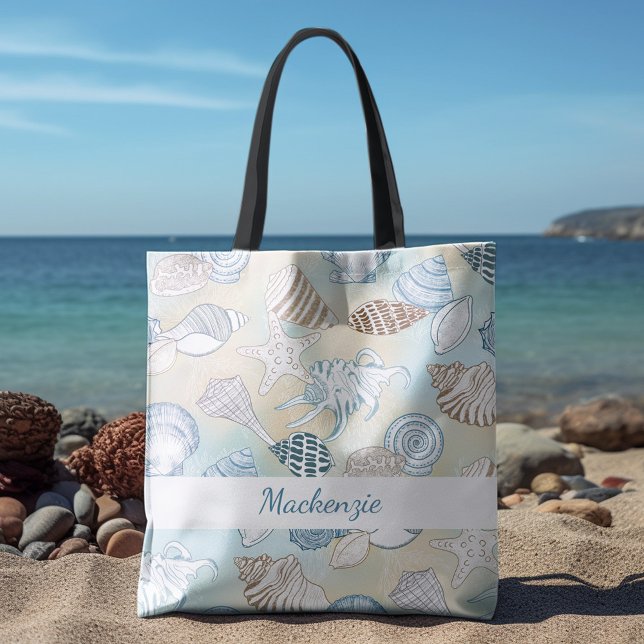 Tote Bag Coquillages de plage d'été personnalisés (Créateur téléchargé)