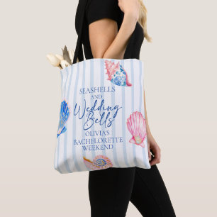 Tote Bag Coquillages et Cloches de Mariage Enterrement de V