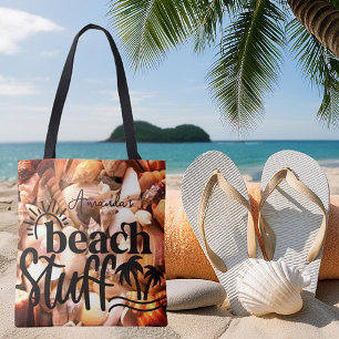 Tote Bag Coquillages personnalisés "Affaires de plage"
