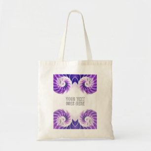Tote Bag coquille nautilus coquillage violet texte personna