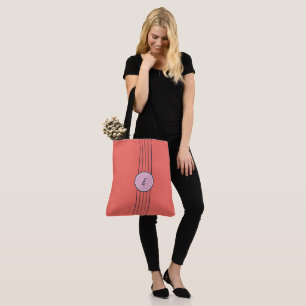 Tote Bag Corail personnalisé rétro rouge et rose