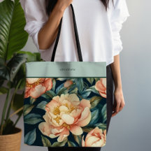 Coral Grunge Floral