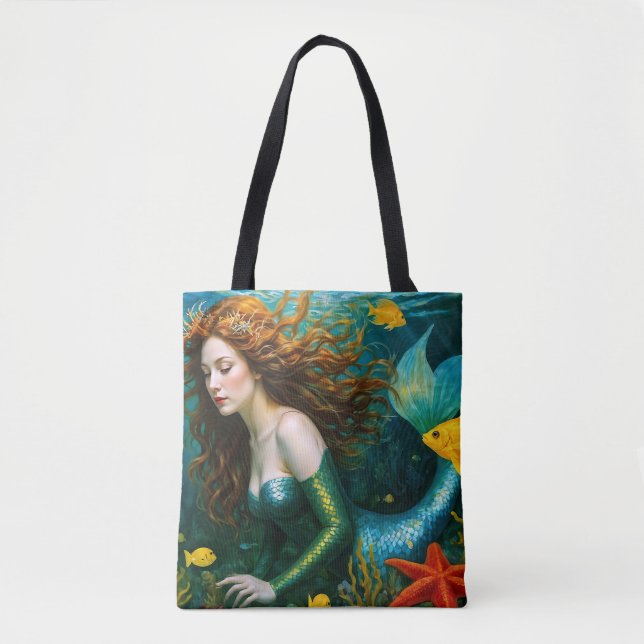 Tote Bag "Coralyn" - Belle Sirène Mystique (Devant)