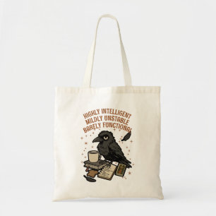 Tote Bag Corbeau à peine fonctionnel : intelligent, instabl