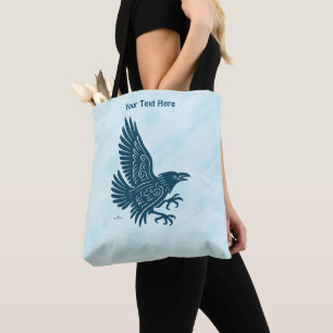 Tote Bag Corbeau bleu dansant