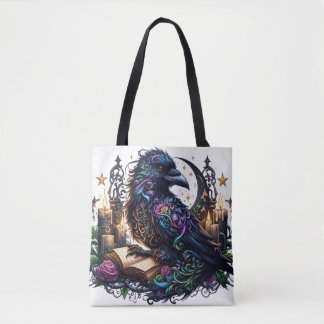 Tote Bag Corbeau Magique Amoureux de Livres