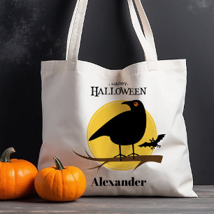 Tote Bag Corbeau noir effrayant Halloween