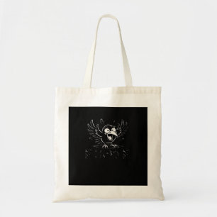 Tote Bag Corbeau, Oiseau drôle de corbeau rétro F-Caw-F Caw