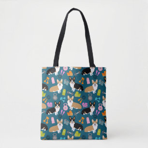 Tote Bag Corgi de séance d'entraînement de Corgis le tri et