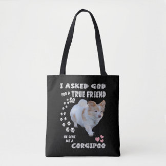 Tote Bag Corgipoo Lover, Cockerpoo Maman, Corgi Poodle Papa