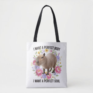 Tote Bag Corps Parfait Âme Parfaite Capybara Mignon Santé M